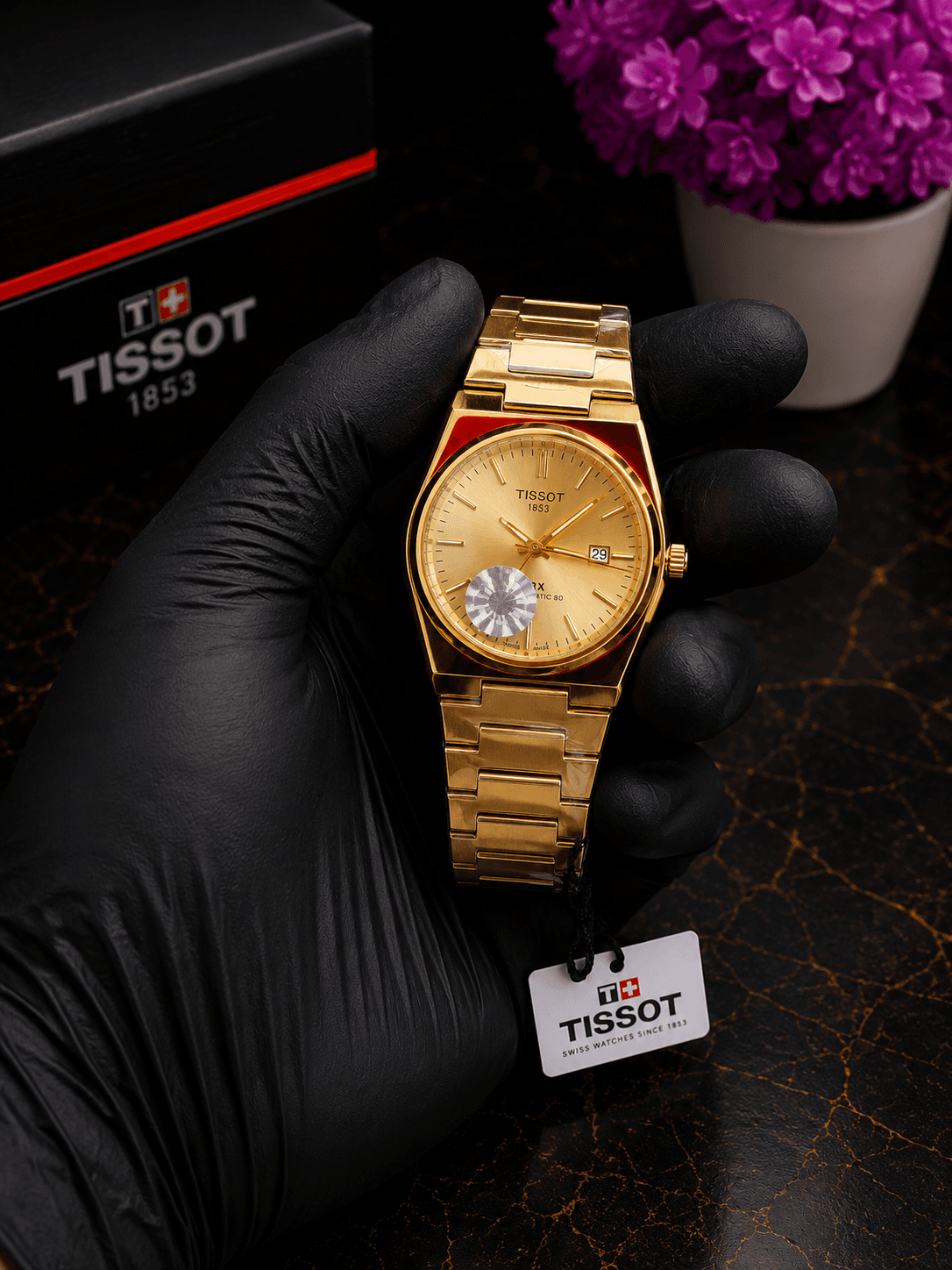 Tissot PRX Gold Dial Premium Stainless Steel Watch – Gold | Luxury Men's Analog Watch