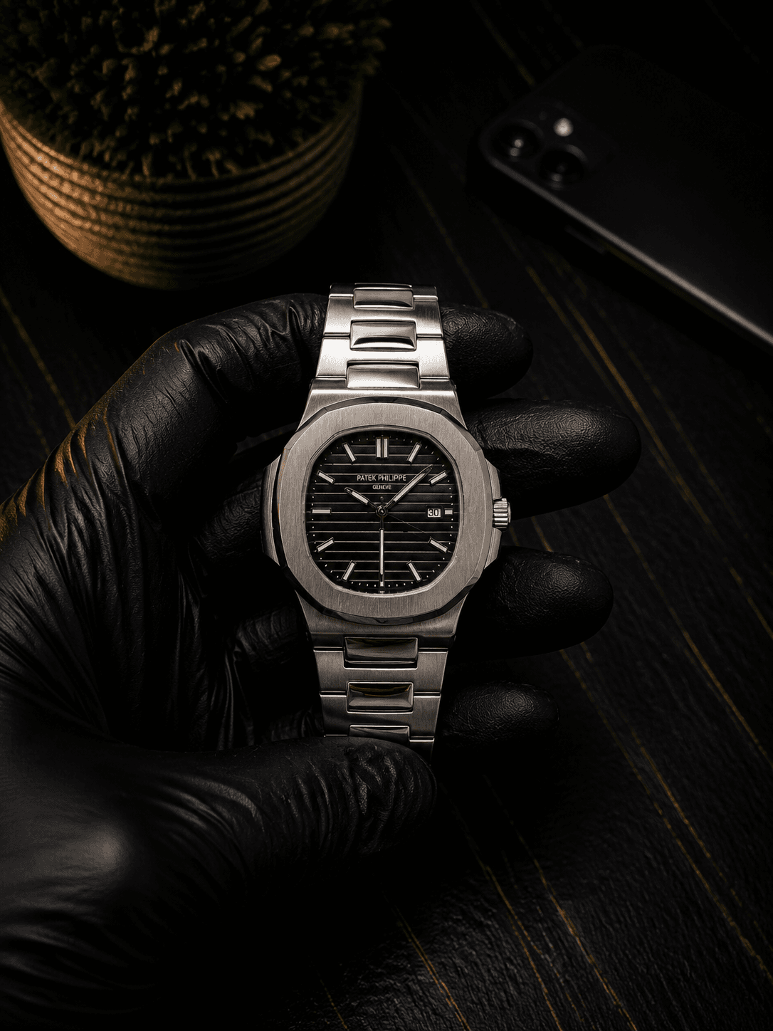 Patek Phillips - Premium Stainless Steel Black Dial Men's Watch | Date Display | Luxury Quartz Watch